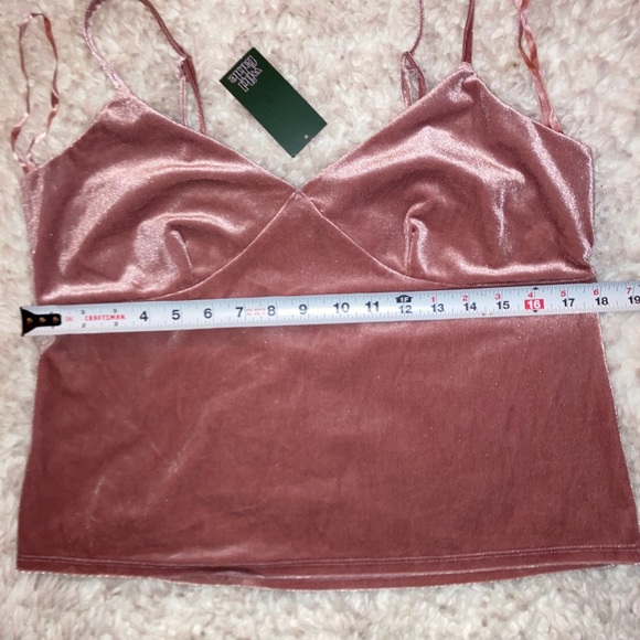 NWT Cropped Tank WILD FABLE Snowbloom Rose CAMISOLE Lightweight Velour sz XL - Picture 8 of 12